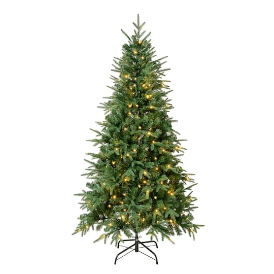 6ft. Pre-Lit Feel-Real® Duxbury Artificial Christmas Tree, Warm White LED Lights